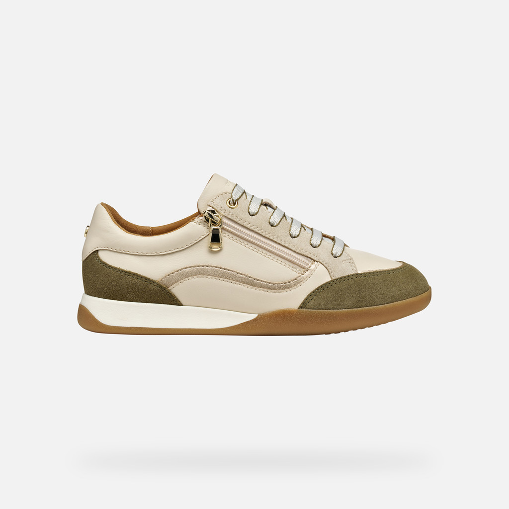 Low top sneakers MARYEMY WOMAN Papyrus/Musk - image number 1 | GEOX