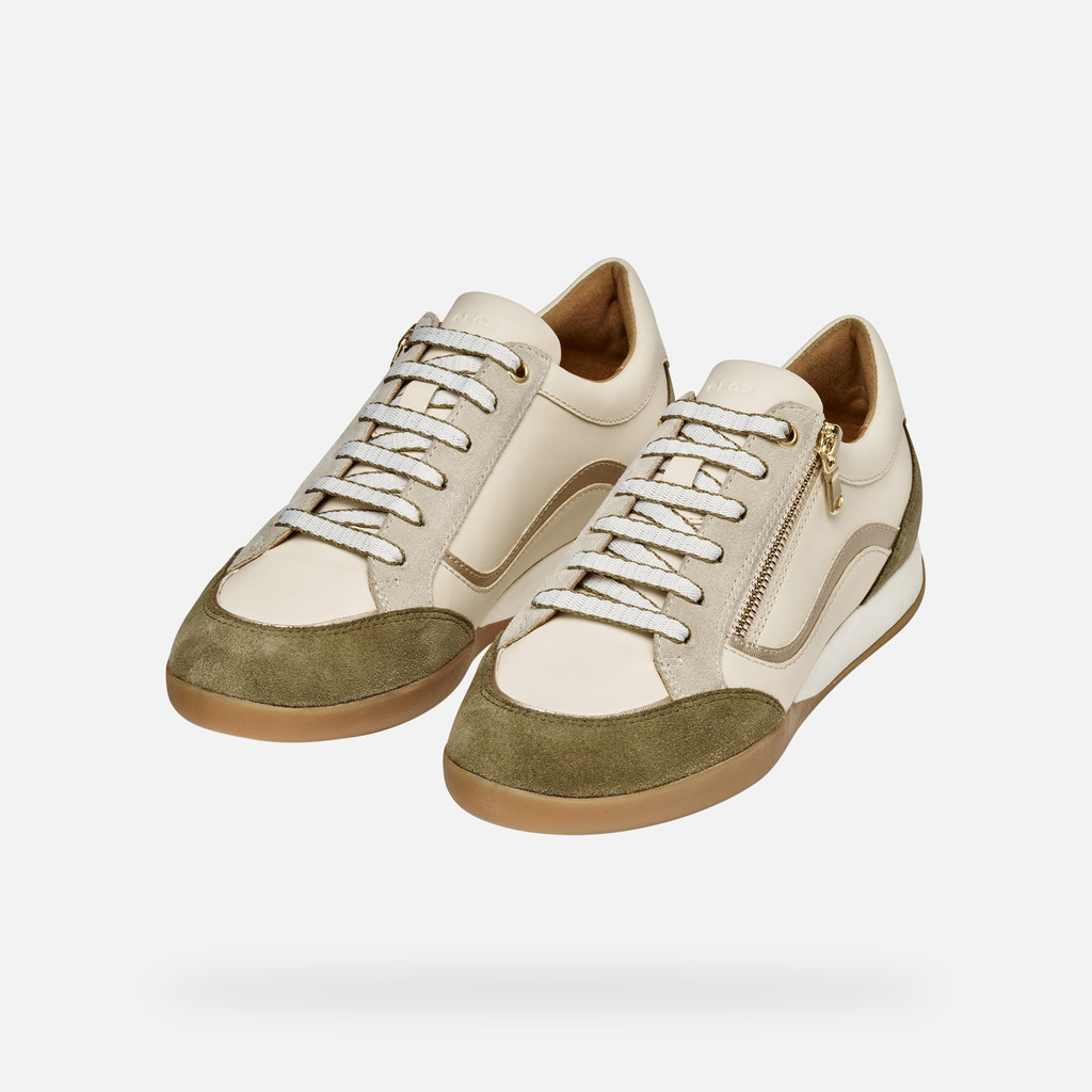 Low top sneakers MARYEMY WOMAN Papyrus/Musk - image number 7 | GEOX