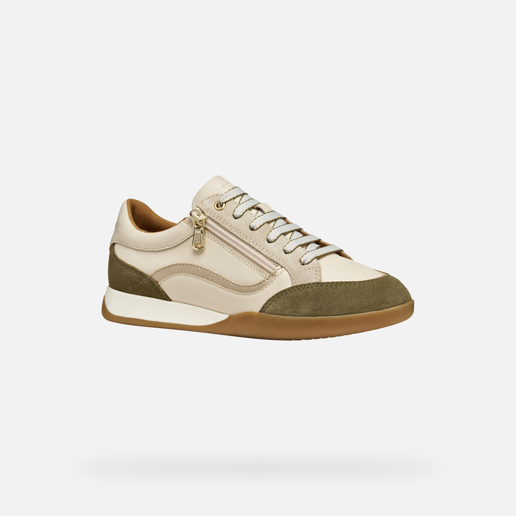 Low top sneakers MARYEMY WOMAN Papyrus/Musk - image number 2 | GEOX