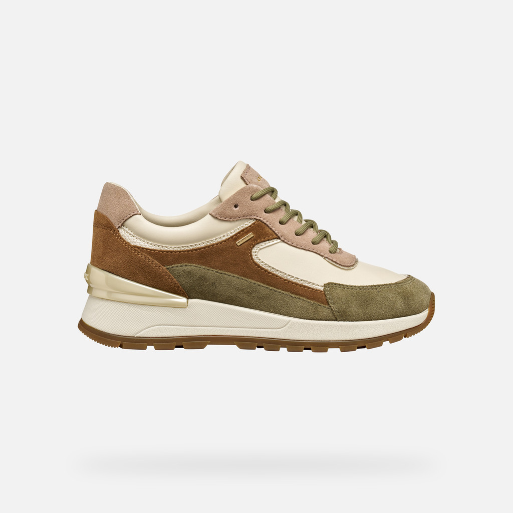 Waterproof trainers DESYA ABX WOMAN Papyrus/Musk - image number 1 | GEOX