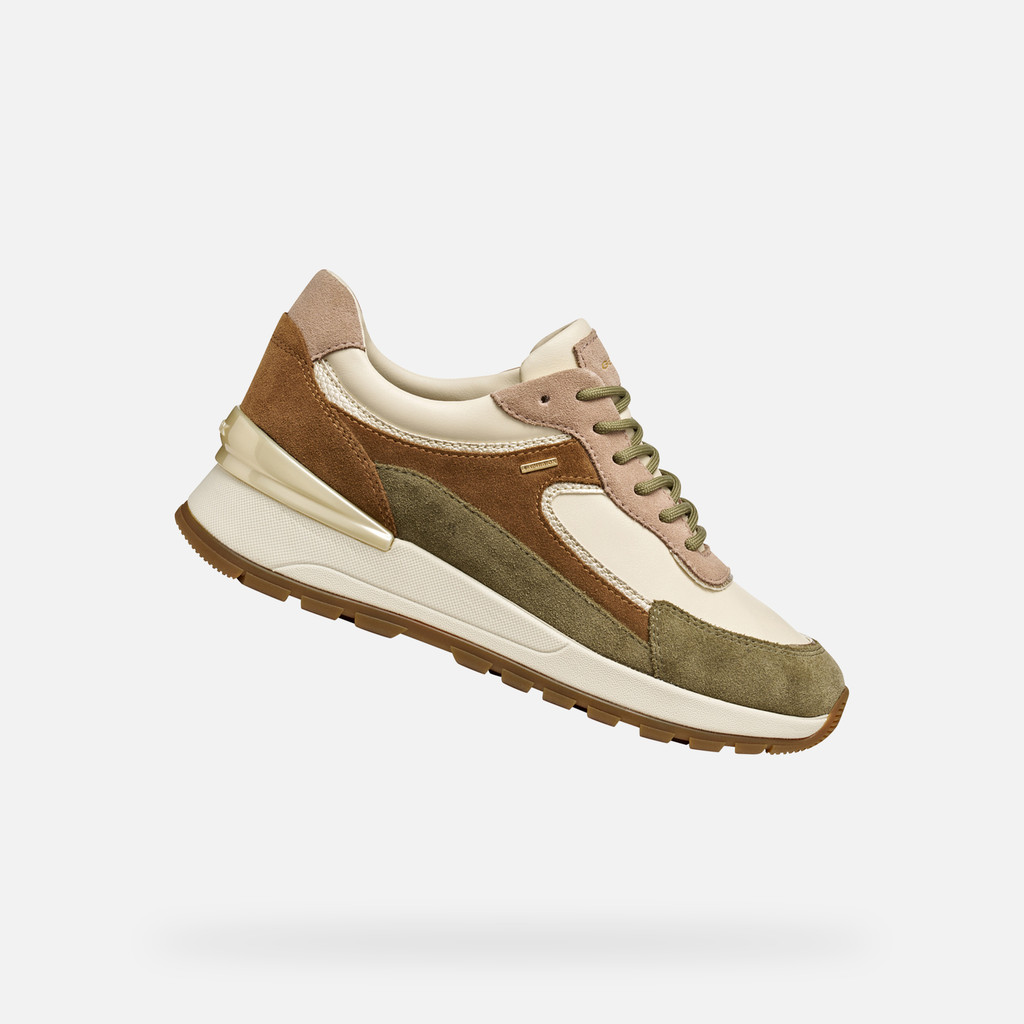 Waterproof trainers DESYA ABX WOMAN Papyrus/Musk - image number 0 | GEOX