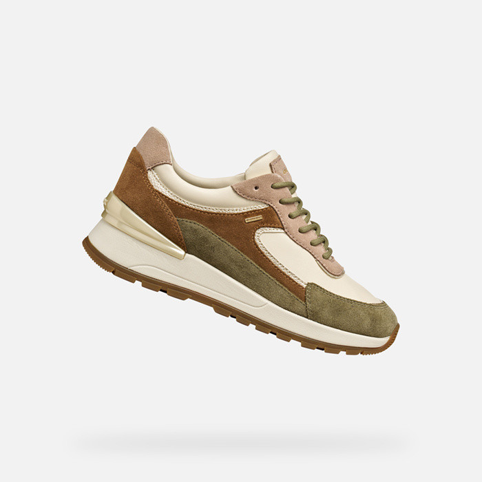 Waterproof trainers DESYA ABX WOMAN Papyrus/Musk | GEOX