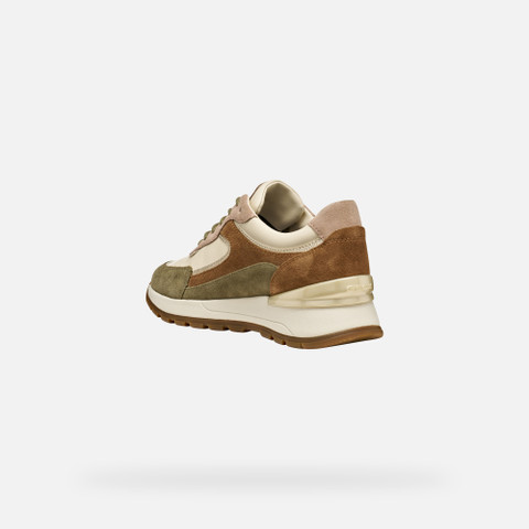 Waterproof trainers DESYA ABX WOMAN Papyrus/Musk - image number 3 | GEOX