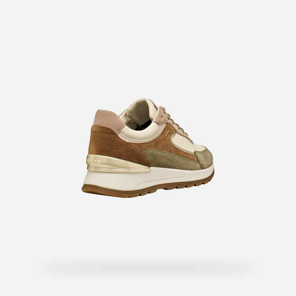 Waterproof trainers DESYA ABX WOMAN Papyrus/Musk - image number 4 | GEOX
