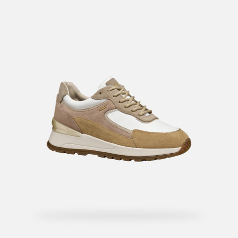 Waterproof trainers DESYA ABX WOMAN White/Powder - image number 2 | GEOX