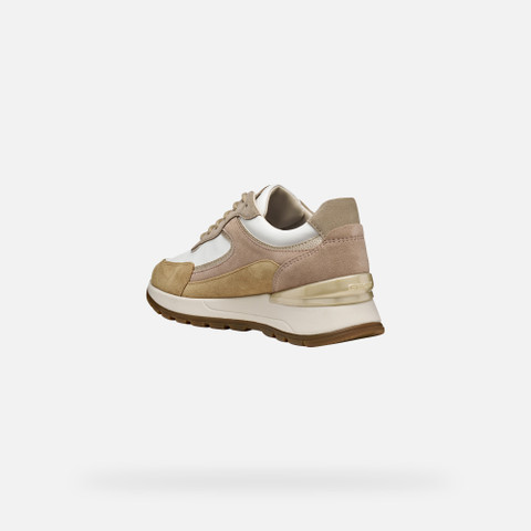 Waterproof trainers DESYA ABX WOMAN White/Powder - image number 3 | GEOX