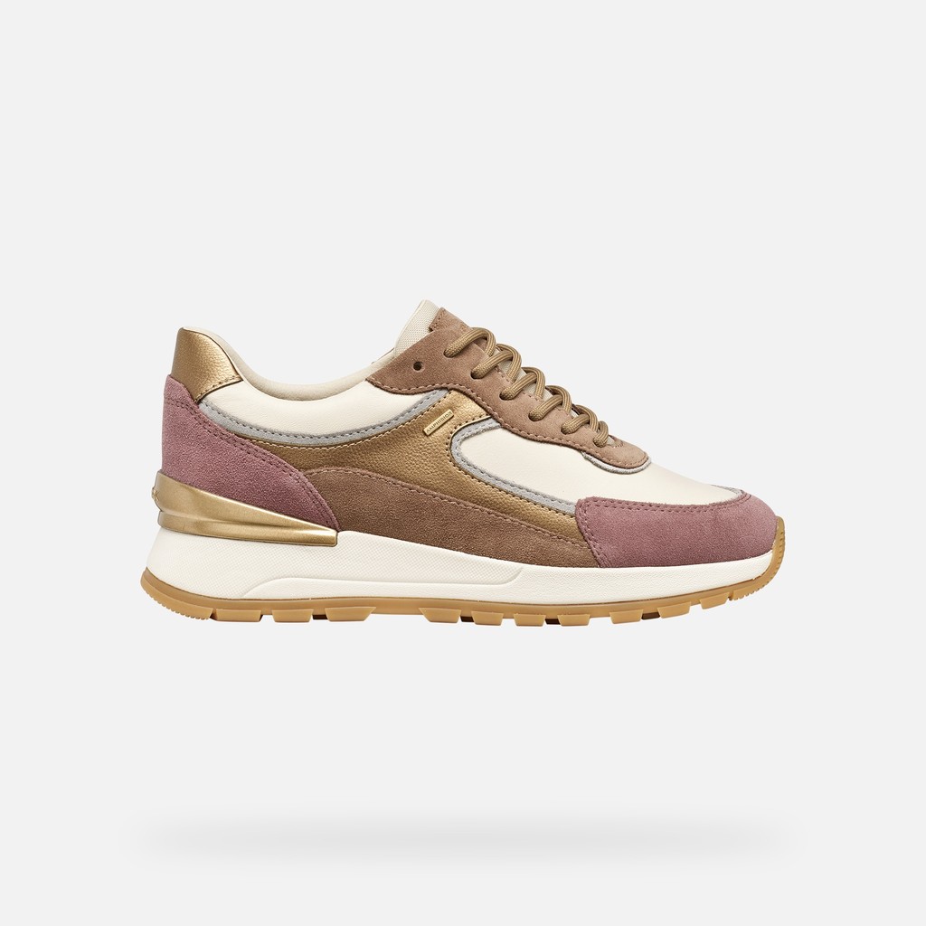 Sneakers imperm&eacute;ables DESYA ABX FEMME Beige/Marron clair - image number 1 | GEOX