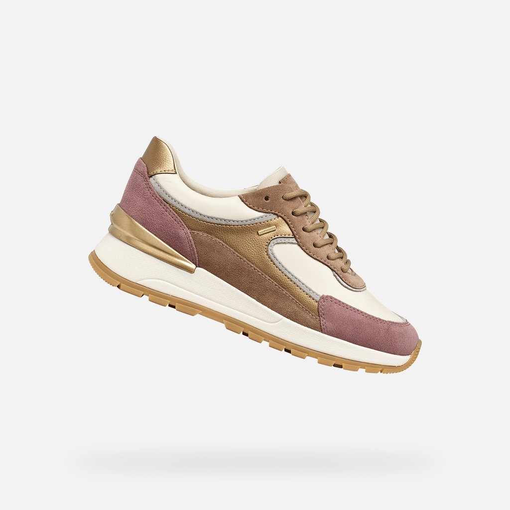 Sneakers imperm&eacute;ables DESYA ABX FEMME Beige/Marron clair - image number 0 | GEOX