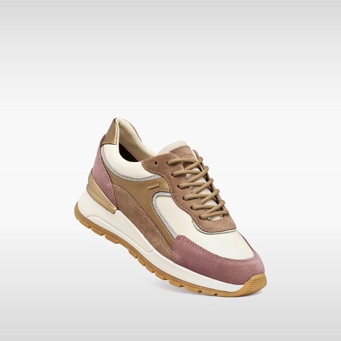 Sneakers imperm&eacute;ables DESYA ABX FEMME Beige/Marron clair | GEOX