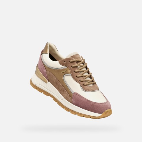 Sneakers imperm&eacute;ables DESYA ABX FEMME Beige/Marron clair - image number 4 | GEOX