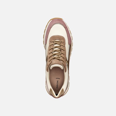Sneakers imperm&eacute;ables DESYA ABX FEMME Beige/Marron clair - image number 5 | GEOX