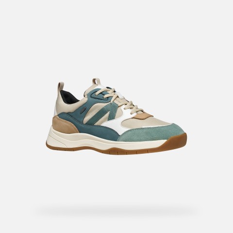 Wasserfeste Sneakers BERINIKE ABX DAME Hellbeige/Helles Avioblau - image number 3 | GEOX