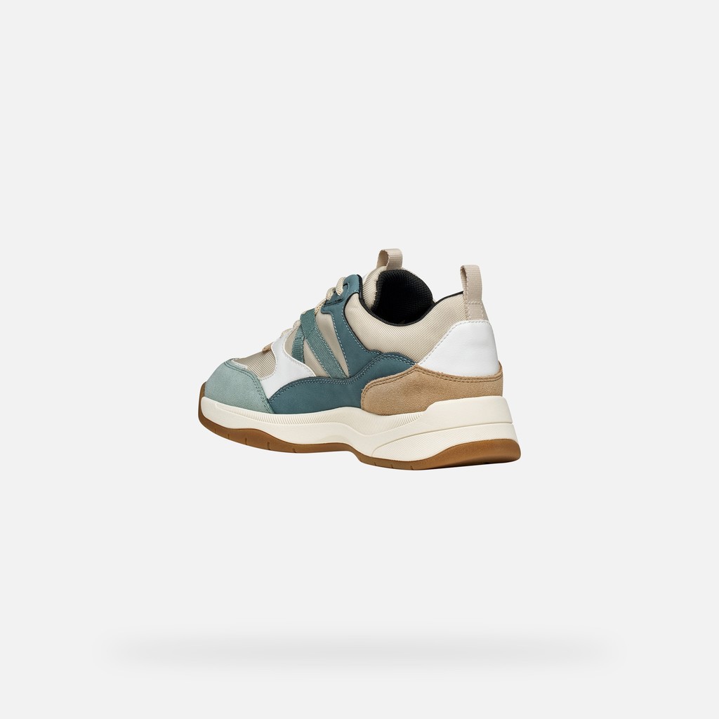 Wasserfeste Sneakers BERINIKE ABX DAME Hellbeige/Helles Avioblau - image number 4 | GEOX