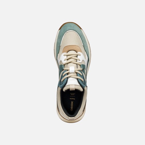 Wasserfeste Sneakers BERINIKE ABX DAME Hellbeige/Helles Avioblau - image number 6 | GEOX