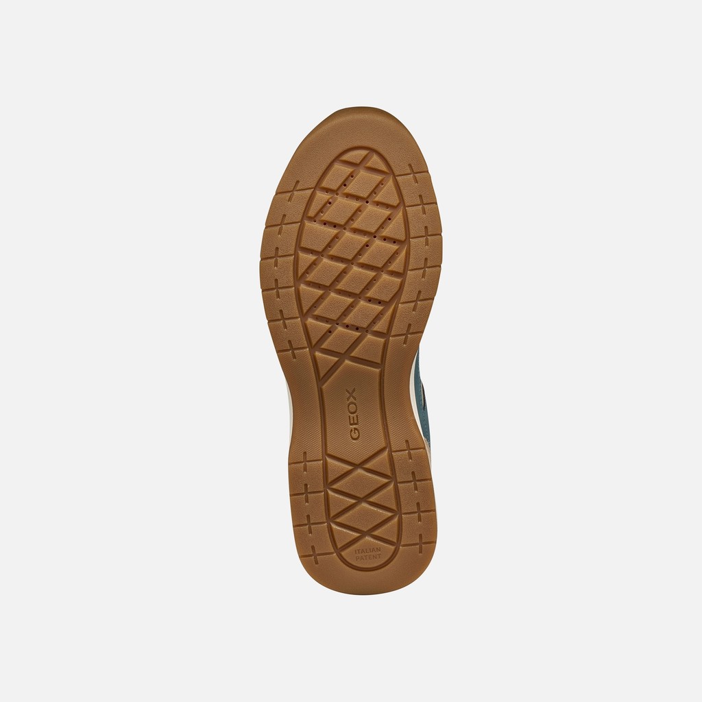 Wasserfeste Sneakers BERINIKE ABX DAME Hellbeige/Helles Avioblau - image number 7 | GEOX