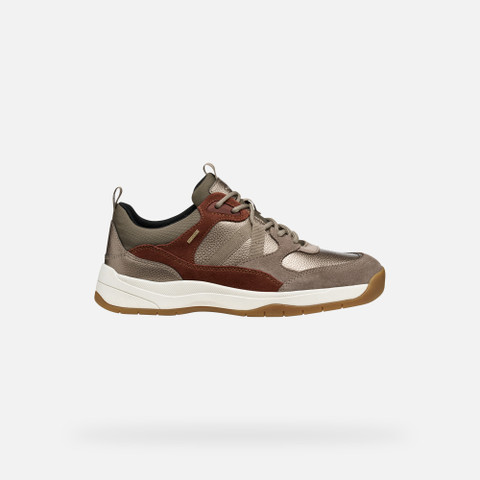 Waterproof trainers BERINIKE ABX WOMAN Taupe - image number 1 | GEOX