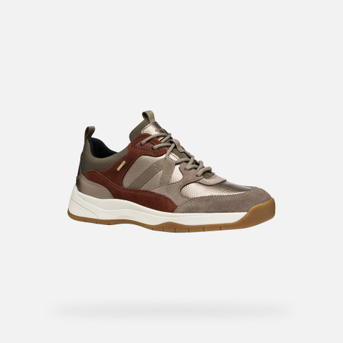 Waterproof trainers BERINIKE ABX WOMAN Taupe - image number 2 | GEOX