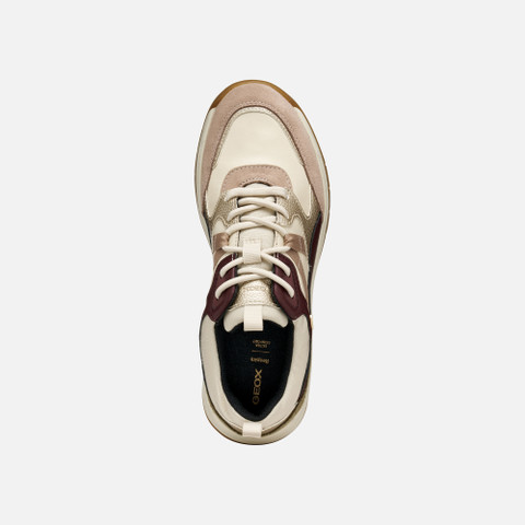 Waterproof trainers BERINIKE ABX WOMAN Papyrus/Wine - image number 5 | GEOX