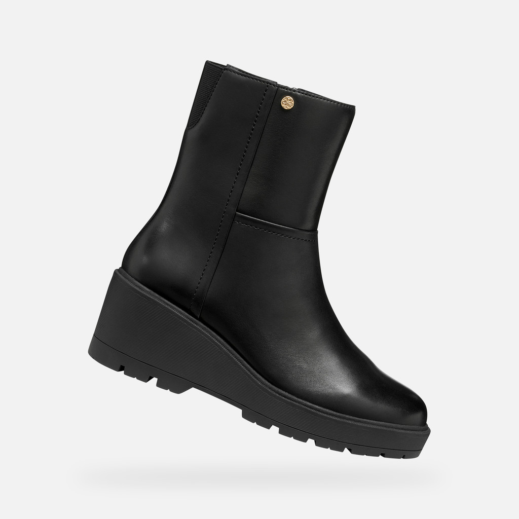 Ankle boots with wedge MIEREILLE WOMAN Black - image number 0 | GEOX