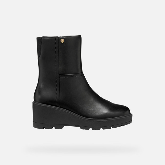 Ankle boots with wedge MIEREILLE WOMAN Black | GEOX