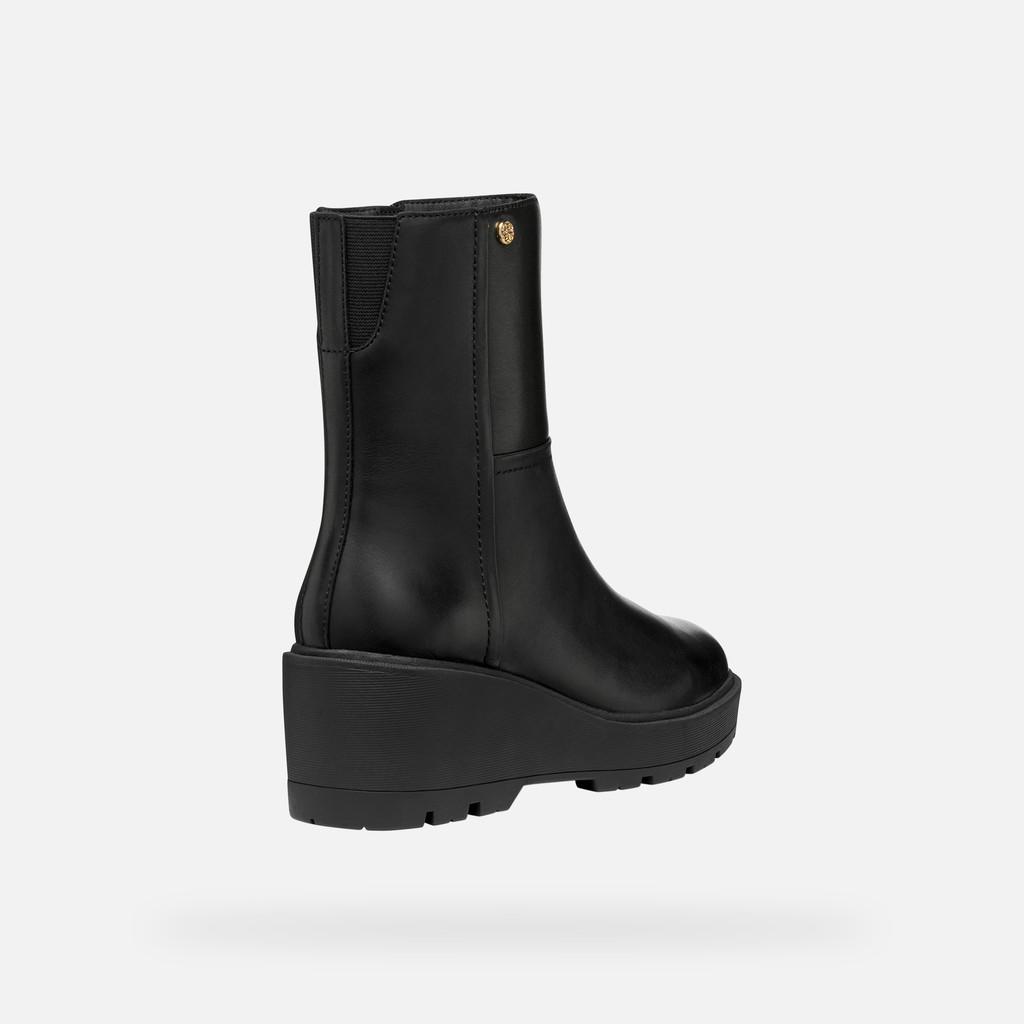 Ankle boots with wedge MIEREILLE WOMAN Black - image number 4 | GEOX