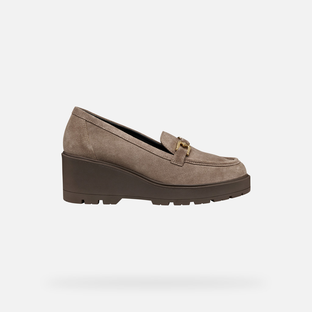 Wedge loafers MIEREILLE WOMAN Taupe - image number 1 | GEOX