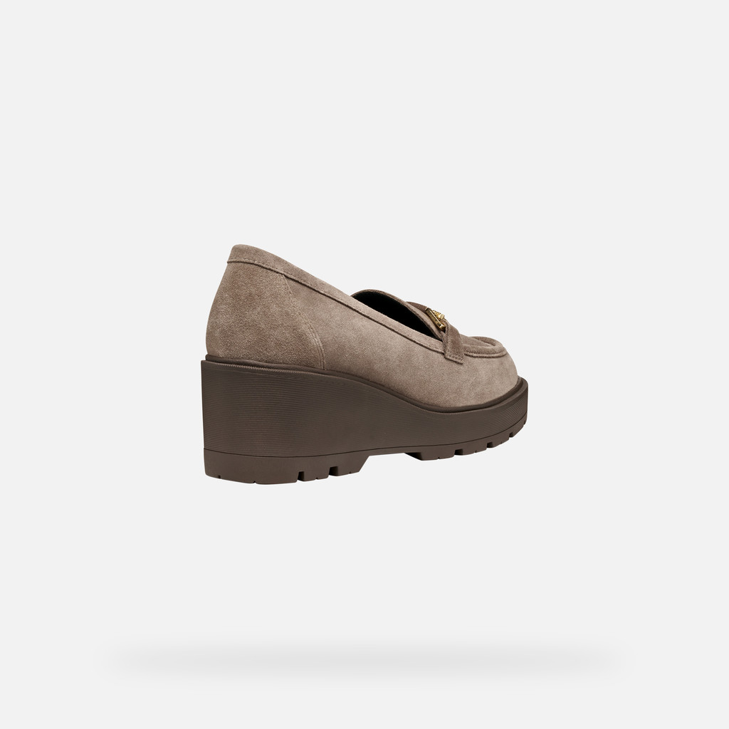 Wedge loafers MIEREILLE WOMAN Taupe - image number 4 | GEOX