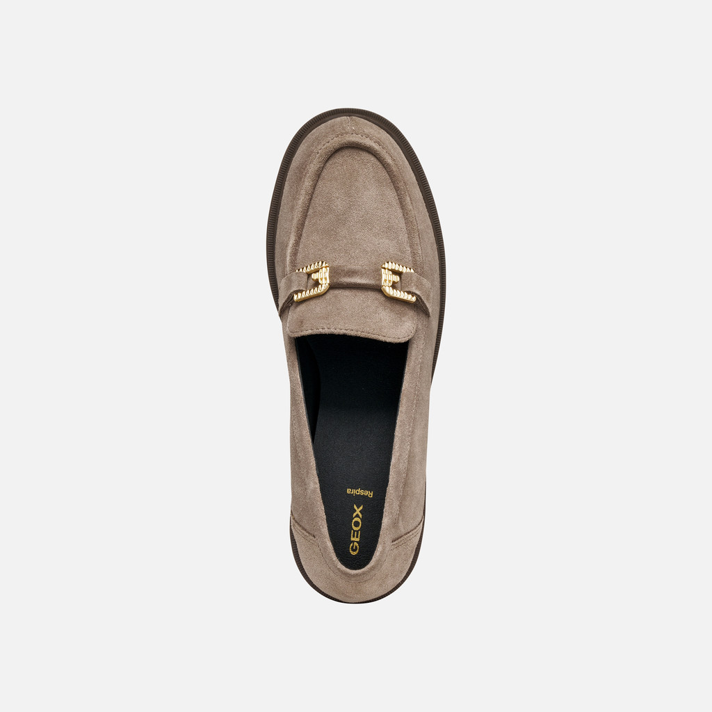 Wedge loafers MIEREILLE WOMAN Taupe - image number 5 | GEOX