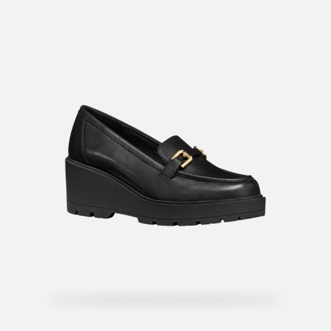 Wedge loafers MIEREILLE WOMAN Black - image number 2 | GEOX