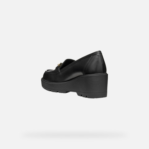 Wedge loafers MIEREILLE WOMAN Black - image number 3 | GEOX