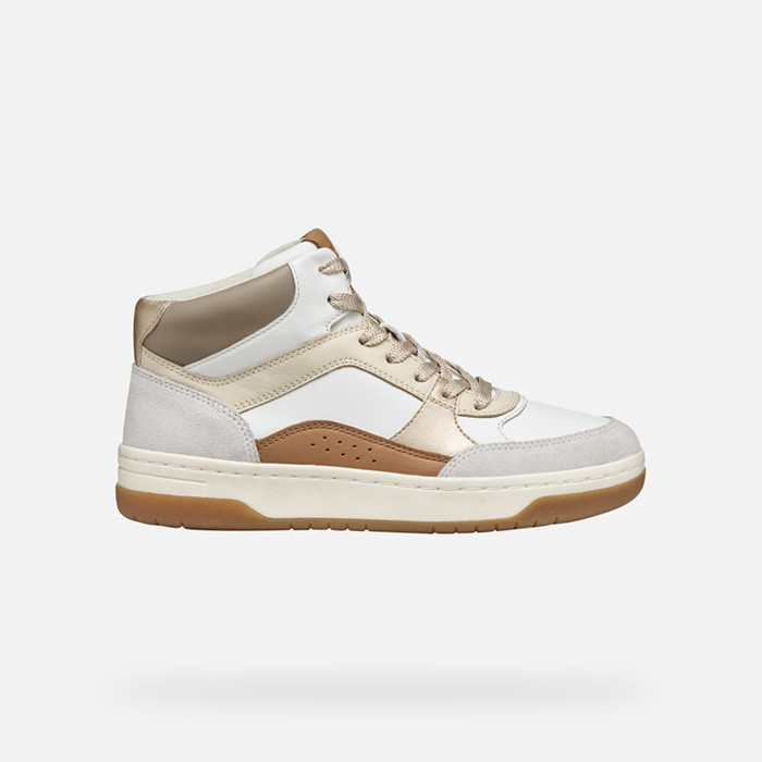 High top sneakers SEDRAL COURT WOMAN White/Beige | GEOX