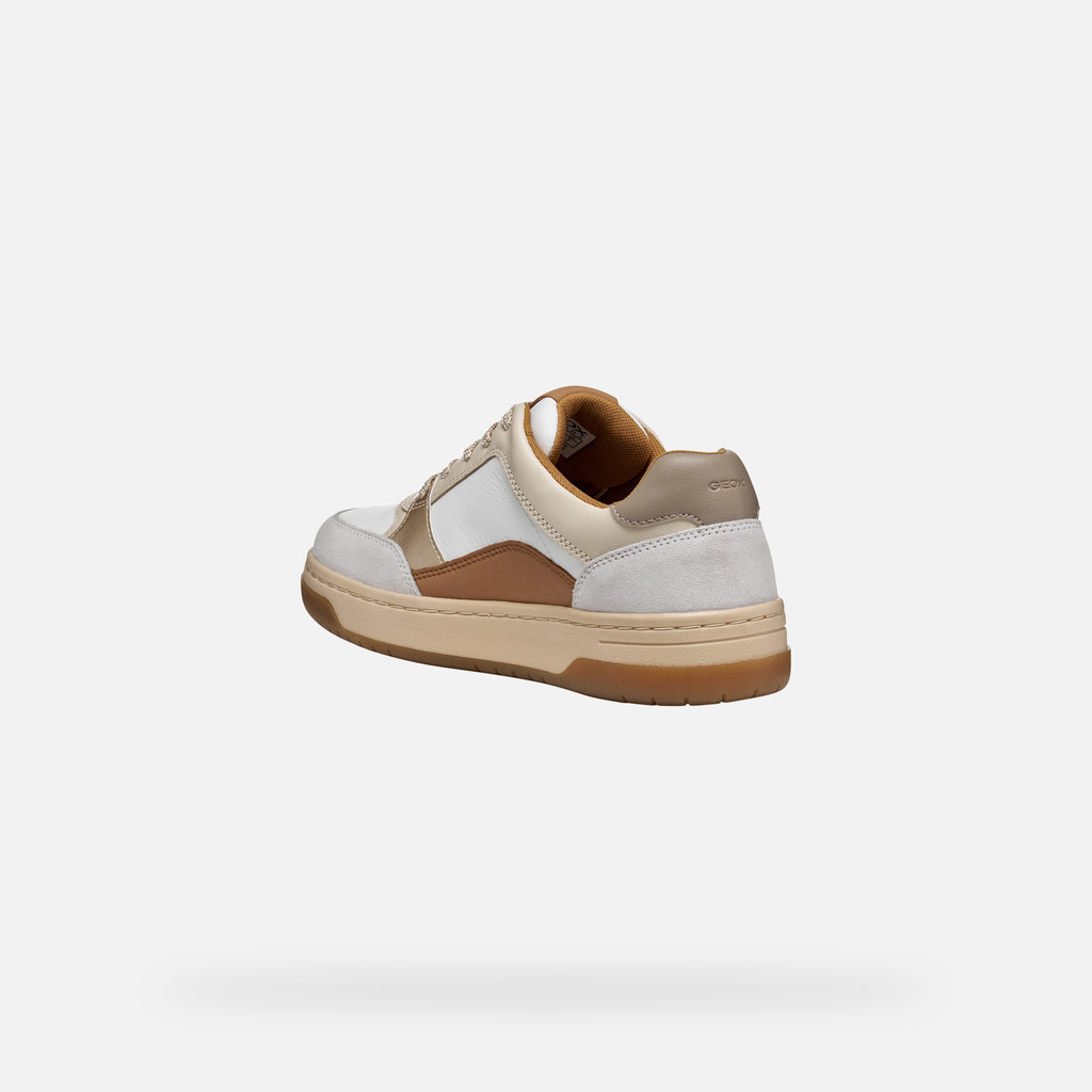 Low top sneakers SEDRAL COURT WOMAN White/Beige - image number 3 | GEOX