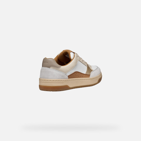 Low top sneakers SEDRAL COURT WOMAN White/Beige - image number 4 | GEOX