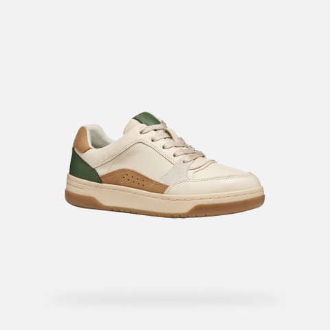 Low top sneakers SEDRAL COURT WOMAN Papyrus/Green - image number 2 | GEOX