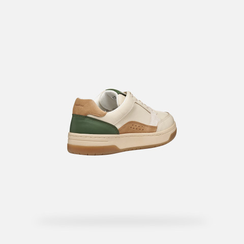 Low top sneakers SEDRAL COURT WOMAN Papyrus/Green - image number 4 | GEOX