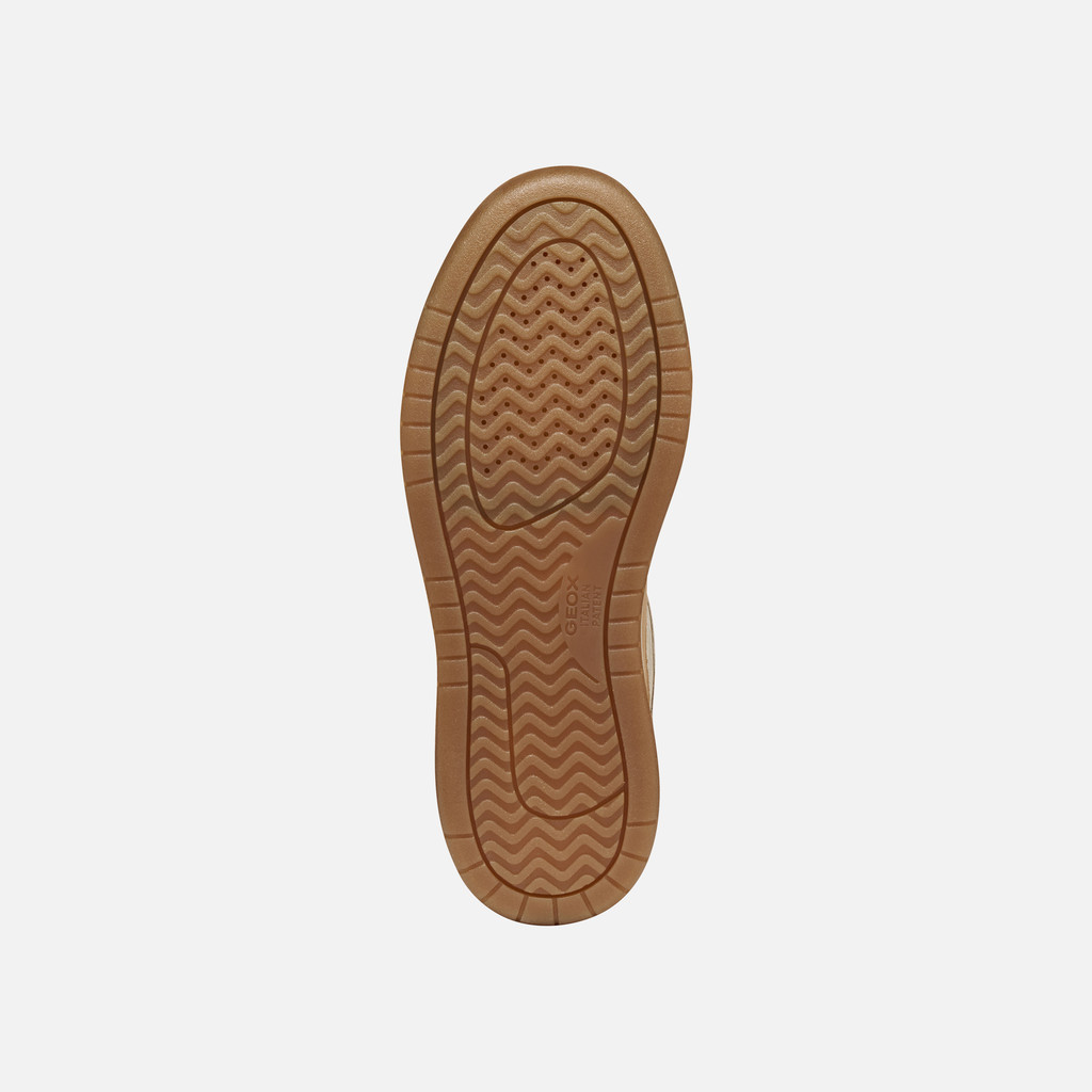 Low top sneakers SEDRAL COURT WOMAN Papyrus/Green - image number 6 | GEOX
