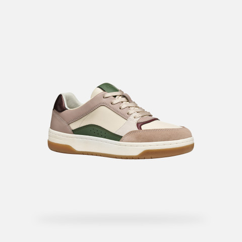 Low top sneakers SEDRAL COURT WOMAN Papyrus/Wine - image number 2 | GEOX