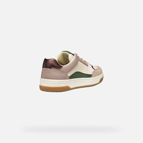 Low top sneakers SEDRAL COURT WOMAN Papyrus/Wine - image number 4 | GEOX