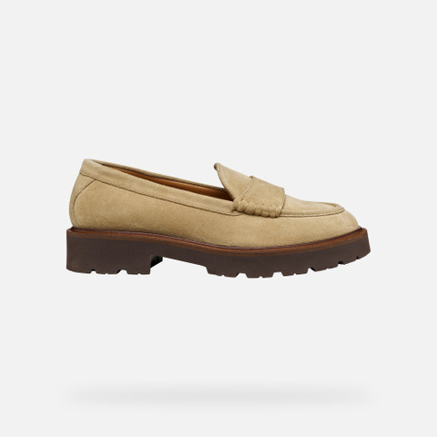Suede loafers NORIZE WOMAN Dark Sand - image number 1 | GEOX
