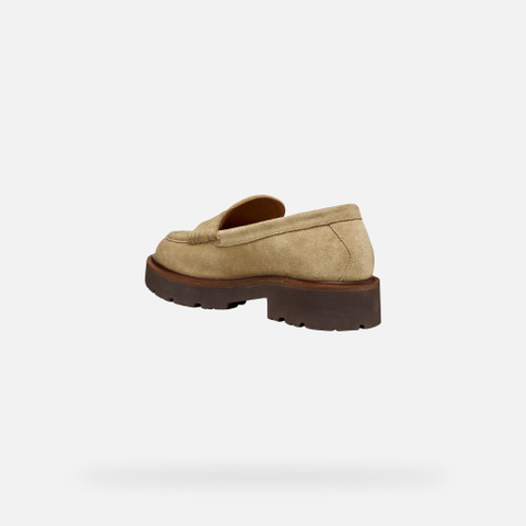 Suede loafers NORIZE WOMAN Dark Sand - image number 3 | GEOX