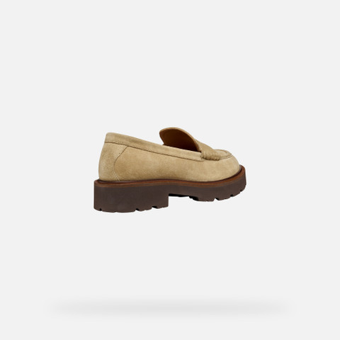 Suede loafers NORIZE WOMAN Dark Sand - image number 4 | GEOX