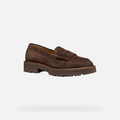 Suede loafers NORIZE WOMAN Dark Brown - image number 2 | GEOX