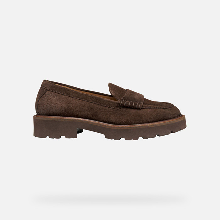Suede loafers NORIZE WOMAN Dark Brown | GEOX
