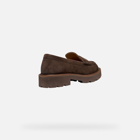Suede loafers NORIZE WOMAN Dark Brown - image number 4 | GEOX