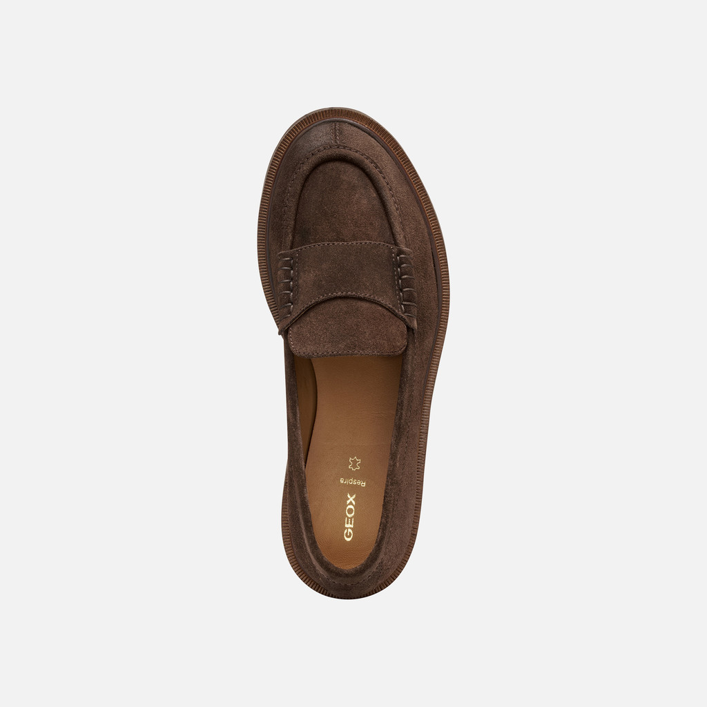 Suede loafers NORIZE WOMAN Dark Brown - image number 5 | GEOX