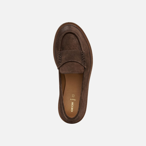 Suede loafers NORIZE WOMAN Dark Brown - image number 5 | GEOX