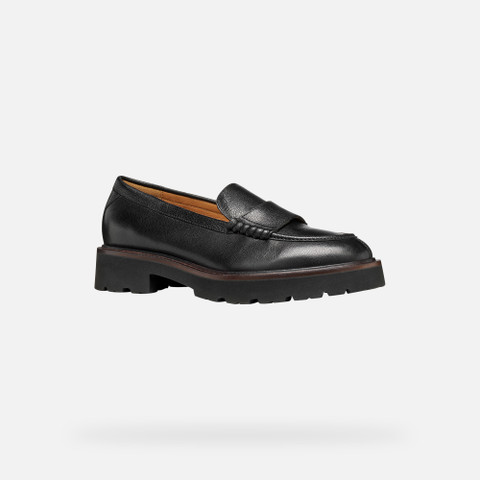 Leather loafers NORIZE WOMAN Black - image number 2 | GEOX