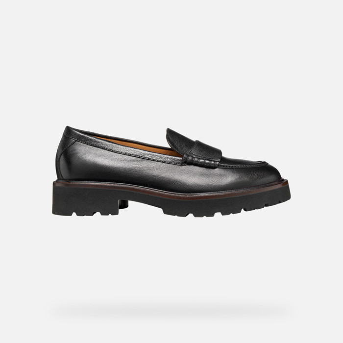 Leather loafers NORIZE WOMAN Black | GEOX