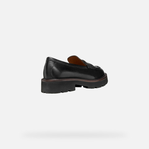Leather loafers NORIZE WOMAN Black - image number 4 | GEOX