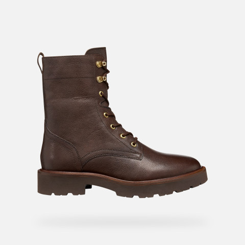 Ankle boots with laces NORIZE WOMAN Dark Brown - image number 1 | GEOX